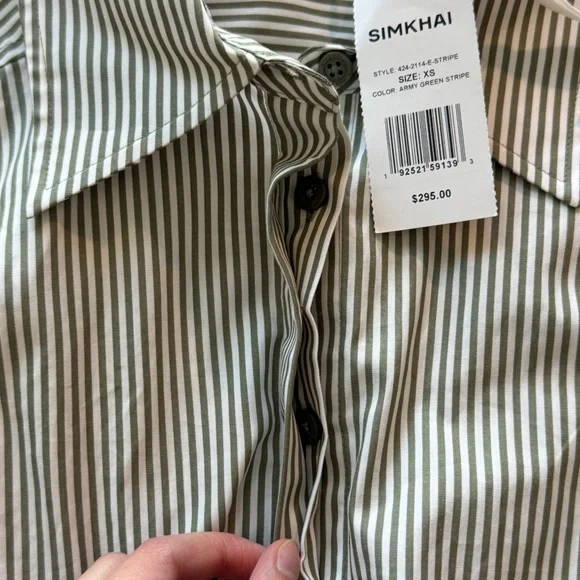 SIMKHAI Blythe Cropped Button Down Top Size XS - Picture 6 of 12